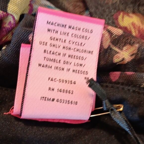 NWT. Torrid x Betsey Johnson Black Floral Dress.Dark Floral,Whimsigoth,Cocktail. - Picture 13 of 14